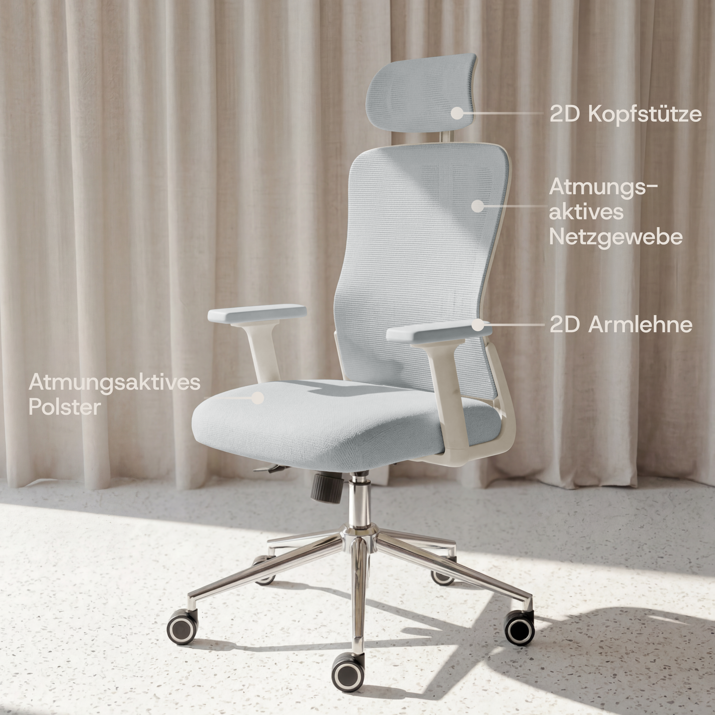CLOUVOU BrightSeat – Ergonomischer Bürostuhl: Preis-Leistungssieger