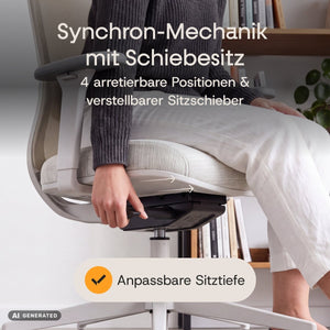 BALANCE – Ergonomischer Bürostuhl - Clouvou Schwarz