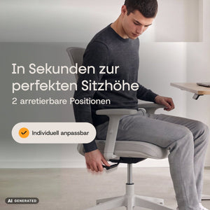 CALM – Ergonomischer Bürostuhl - Clouvou Schwarz