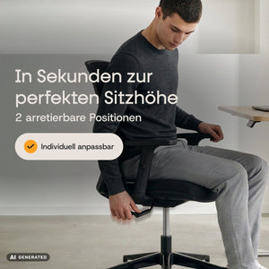 CALM – Ergonomischer Bürostuhl - Clouvou Schwarz