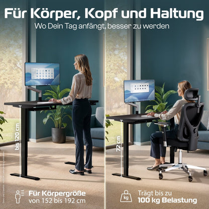 CleverDesk – Elektrisch höhenverstellbarer Schreibtisch - Clouvou 160 x 80cm