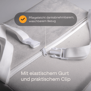 CLOUVOU Lordosenkissen – Ergonomisches Rückenkissen für Bürostühle - Clouvou Weiß