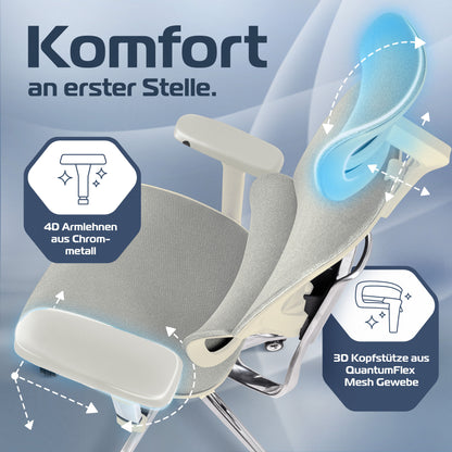 CLOUVOU MasterSeat – Ergonomischer Bürostuhl "Sitzen wie ein König – Komfort neu definiert" - Clouvou