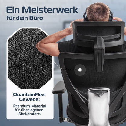 CLOUVOU MasterSeat – Ergonomischer Bürostuhl "Sitzen wie ein König – Komfort neu definiert" - Clouvou 