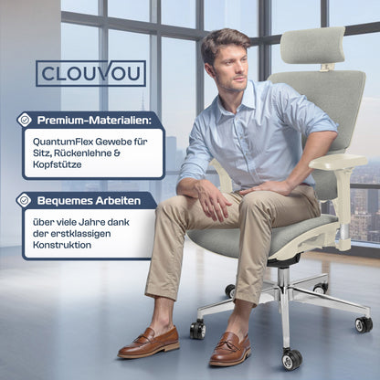 CLOUVOU MasterSeat – Ergonomischer Bürostuhl "Sitzen wie ein König – Komfort neu definiert" - Clouvou