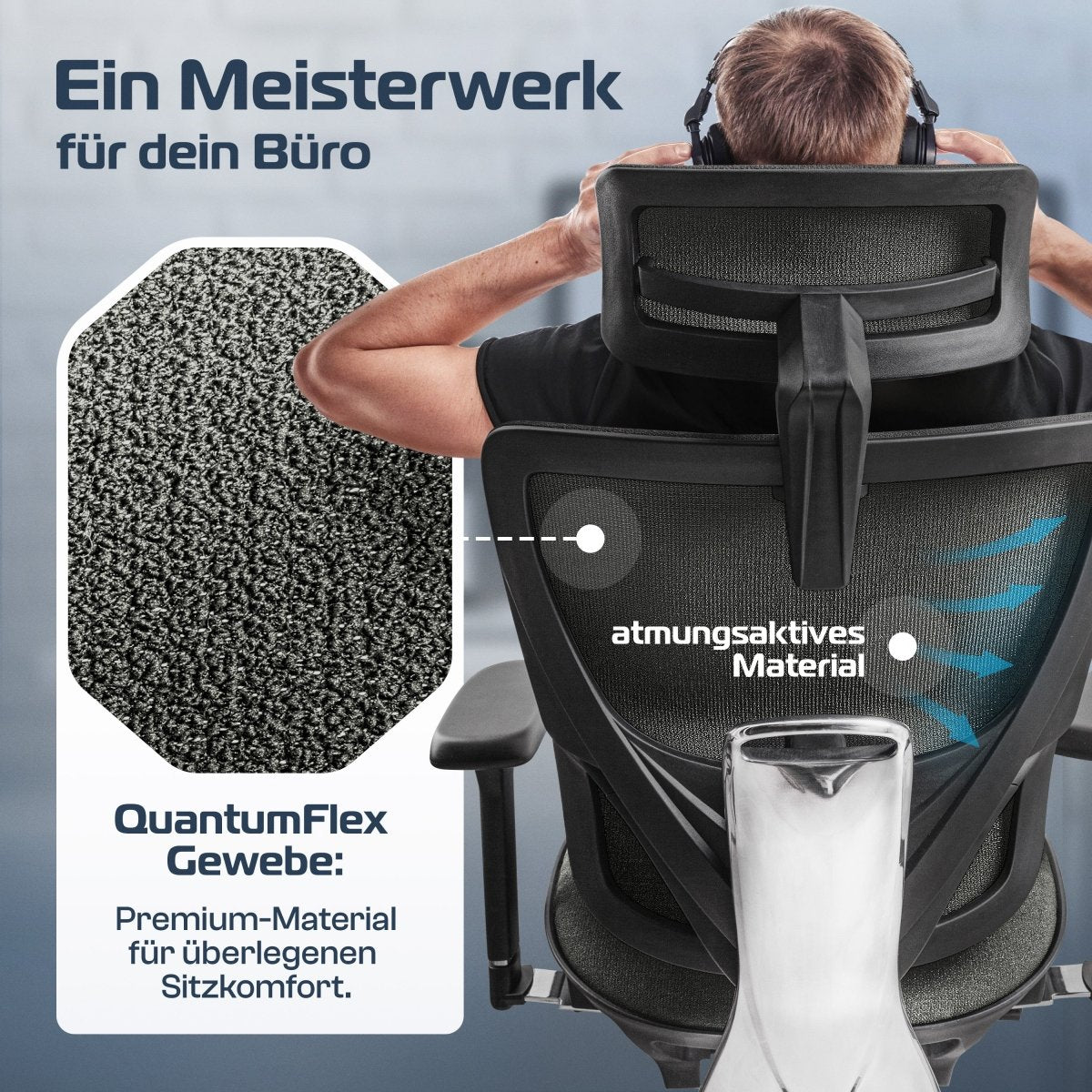 CLOUVOU MasterSeat – Ergonomischer Bürostuhl "Sitzen wie ein König – Komfort neu definiert" - Clouvou