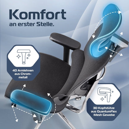 CLOUVOU MasterSeat – Ergonomischer Bürostuhl "Sitzen wie ein König – Komfort neu definiert" - Clouvou 