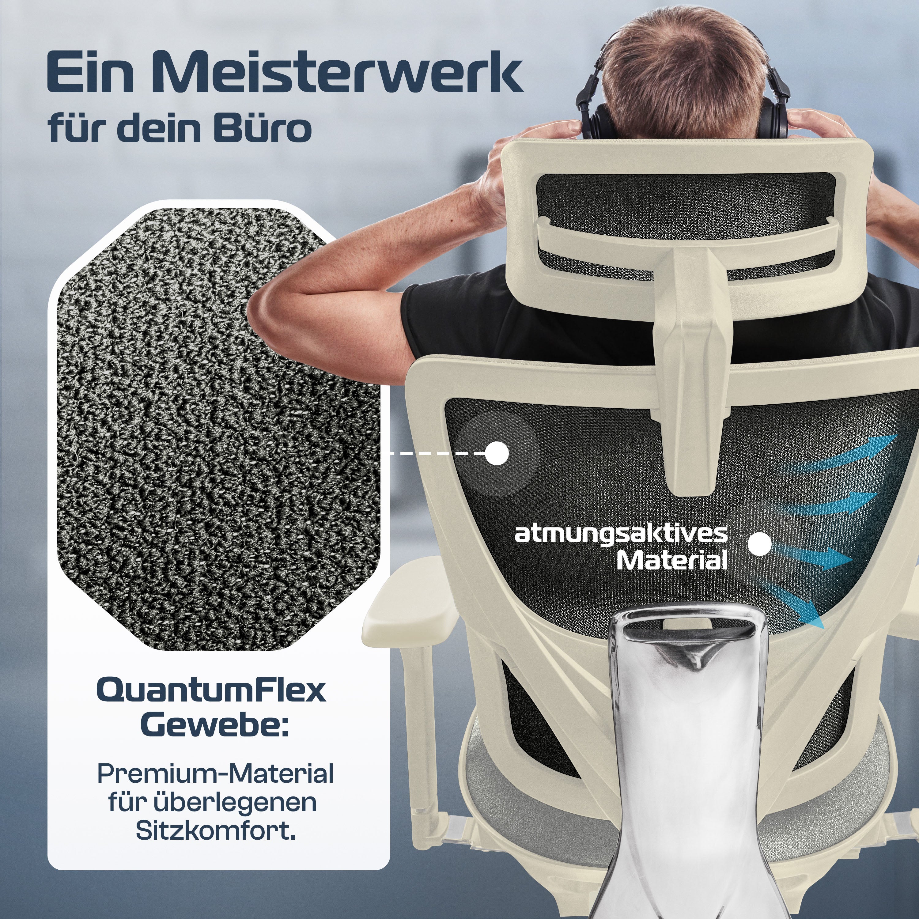 CLOUVOU MasterSeat – Ergonomischer Bürostuhl "Sitzen wie ein König – Komfort neu definiert" - Clouvou