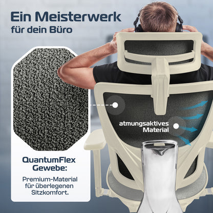 CLOUVOU MasterSeat – Ergonomischer Bürostuhl "Sitzen wie ein König – Komfort neu definiert" - Clouvou