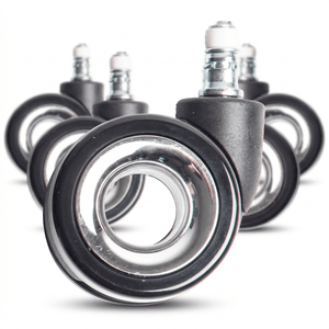 CLOUVOU Phantom Wheels – Leise Bürostuhlrollen | 5er - Set - Clouvou