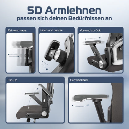 CLOUVOU PowerSeat - Ergonomischer Bürostuhl „ Extra breit gebaut und weich wie auf einer Matratze“ - Clouvou