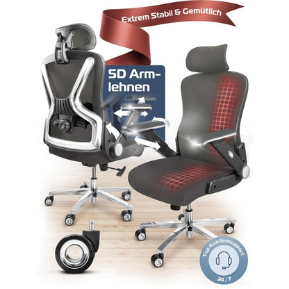 CLOUVOU PowerSeat - Ergonomischer Bürostuhl „ Extra breit gebaut und weich wie auf einer Matratze“ - Clouvou