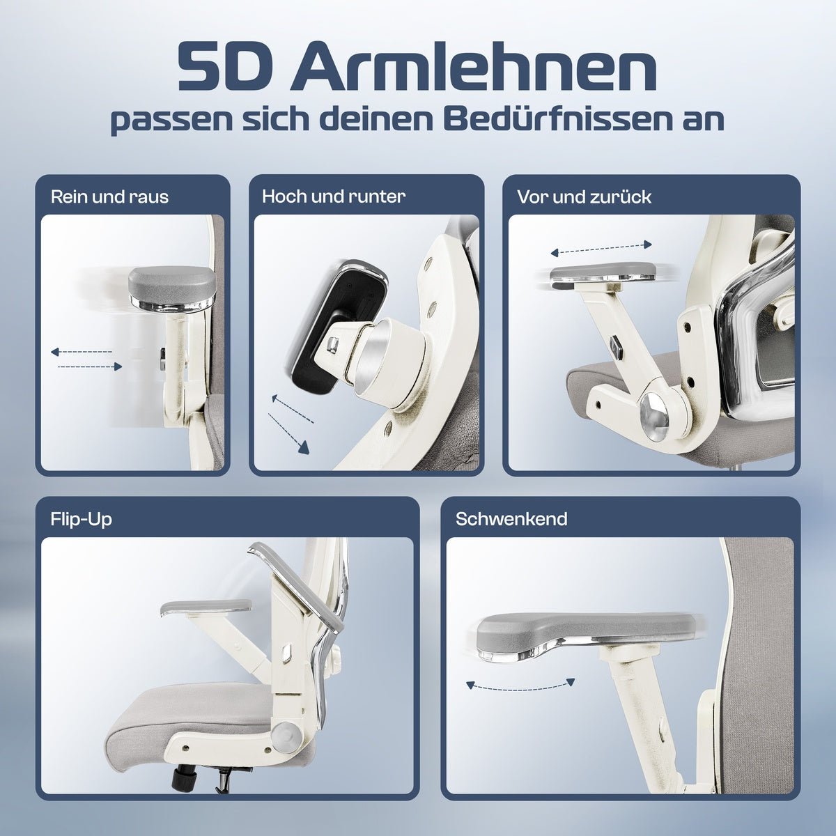 CLOUVOU PowerSeat - Ergonomischer Bürostuhl „ Extra breit gebaut und weich wie auf einer Matratze“ - Clouvou
