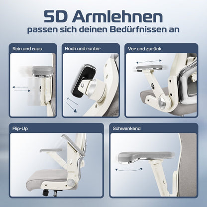 CLOUVOU PowerSeat - Ergonomischer Bürostuhl „ Extra breit gebaut und weich wie auf einer Matratze“ - Clouvou