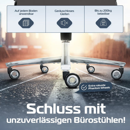 CLOUVOU PowerSeat - Ergonomischer Bürostuhl „ Extra breit gebaut und weich wie auf einer Matratze“ - Clouvou
