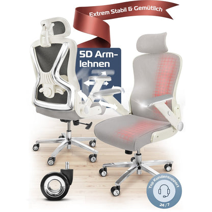 CLOUVOU PowerSeat - Ergonomischer Bürostuhl „ Extra breit gebaut und weich wie auf einer Matratze“ - Clouvou