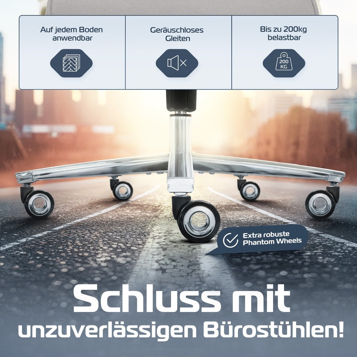 CLOUVOU PowerSeat - Ergonomischer Bürostuhl „ Extra breit gebaut und weich wie auf einer Matratze“ - Clouvou