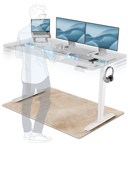 CLOUVOU ProDesk - Höhenverstellbares Schreibtischgestell (nur Gestell) - Clouvou Weiß