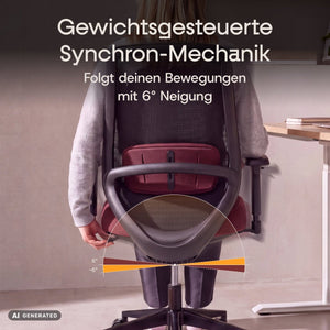 VOLUME – Ergonomischer Bürostuhl - Clouvou Schwarz